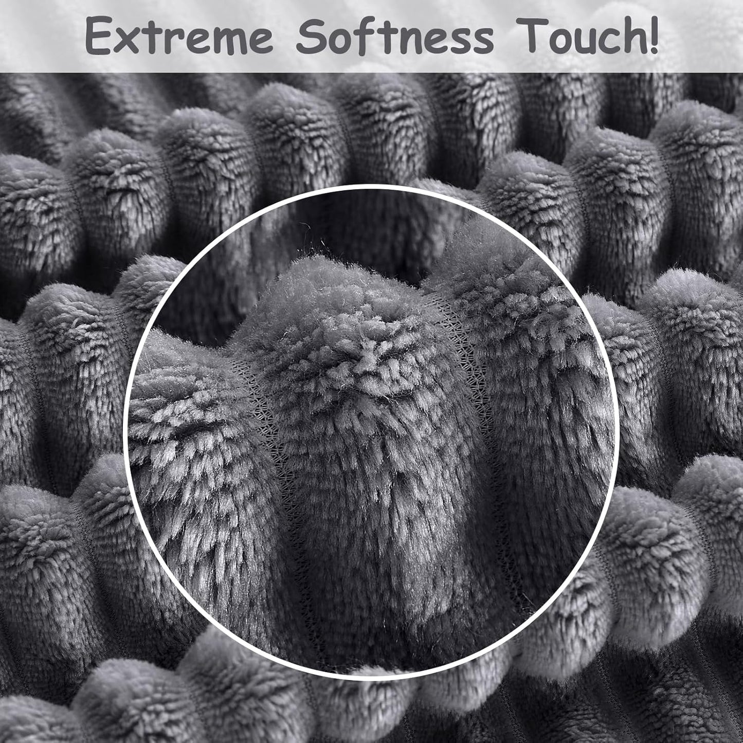 Soft Fleece Baby Blanket Ultra Cozy Grey Baby Blankets for Boys Warm and Lightweight Infant Toddler Newborn Receiving Gift with Reversible Stripes for Crib Stroller, 30x40 Inch, Dark Grey