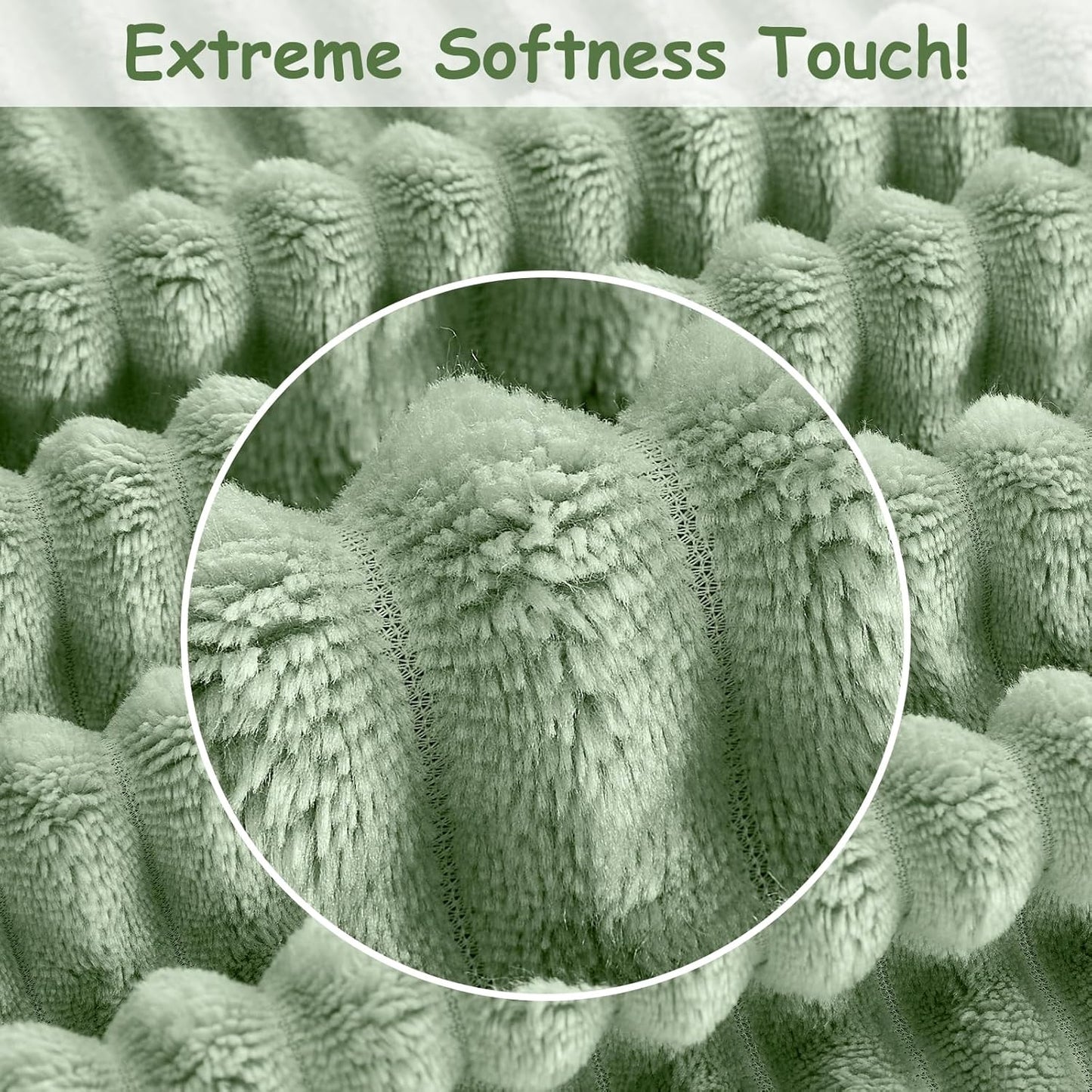 Soft Fleece Baby Blanket Ultra Cozy Green Baby Blankets for Boys Warm and Lightweight Infant Toddler Newborn Receiving Gift with Reversible Stripes for Crib Stroller, 30x40 Inch, Sage Green