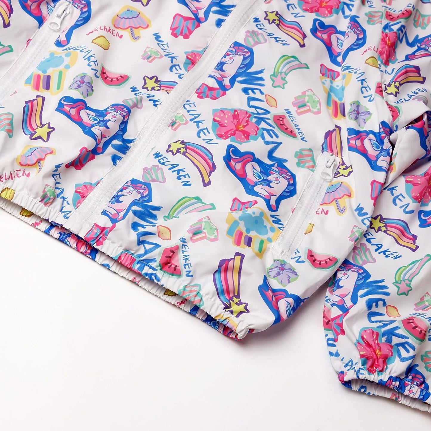 WELAKEN Lightweight Jacket for Girls Kids & Toddler II Girls' Print Water-Resistant Jacket