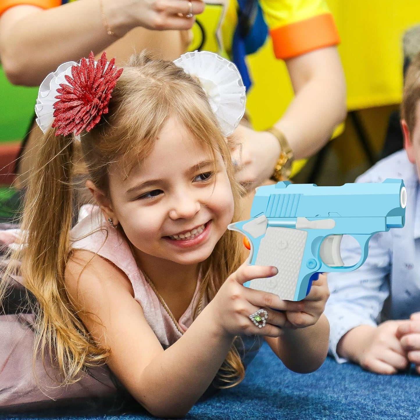 1911 3D Printed Small Pistol Toys Small Gun Toy Pístol Fidget Toys Fidget Gun Sensory Toys Adults Stress Relief Pistol Toy for Kids Friends Christmas Birthday Gift-Blue