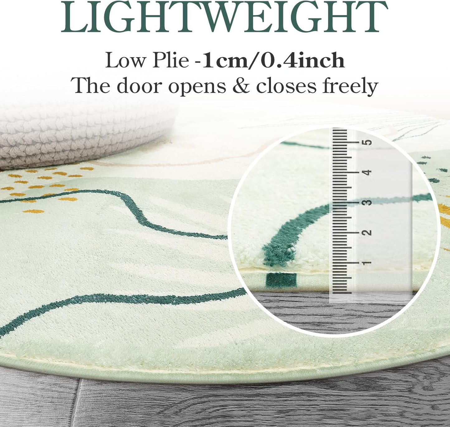 Lahome Washable Hallway Runner Rug - 2x4 Rugs for Bedroom Non-Slip Low-Pile Soft Bath Runner Rug Laundry Room Area Rug Botanical Print Throw Green Kitchen Mat Carpet Runner for Entrance Living Room