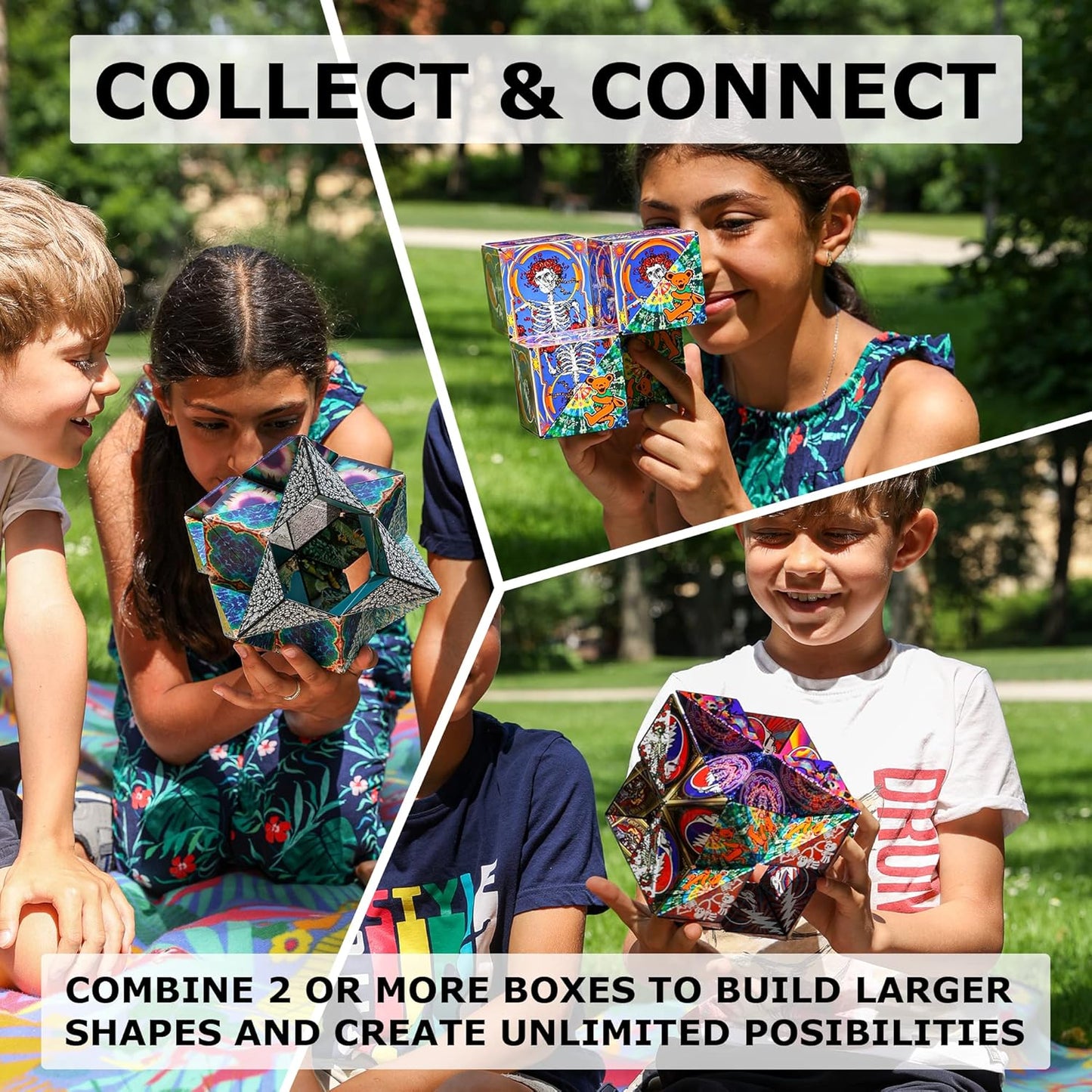 SHASHIBO Shape Shifting Box - Award-Winning, Patented Fidget Cube w/ 36 Rare Earth Magnets - Transforms Into Over 70 Shapes, Download Fun in Motion Toys Mobile App (Earth - Explorer Series)