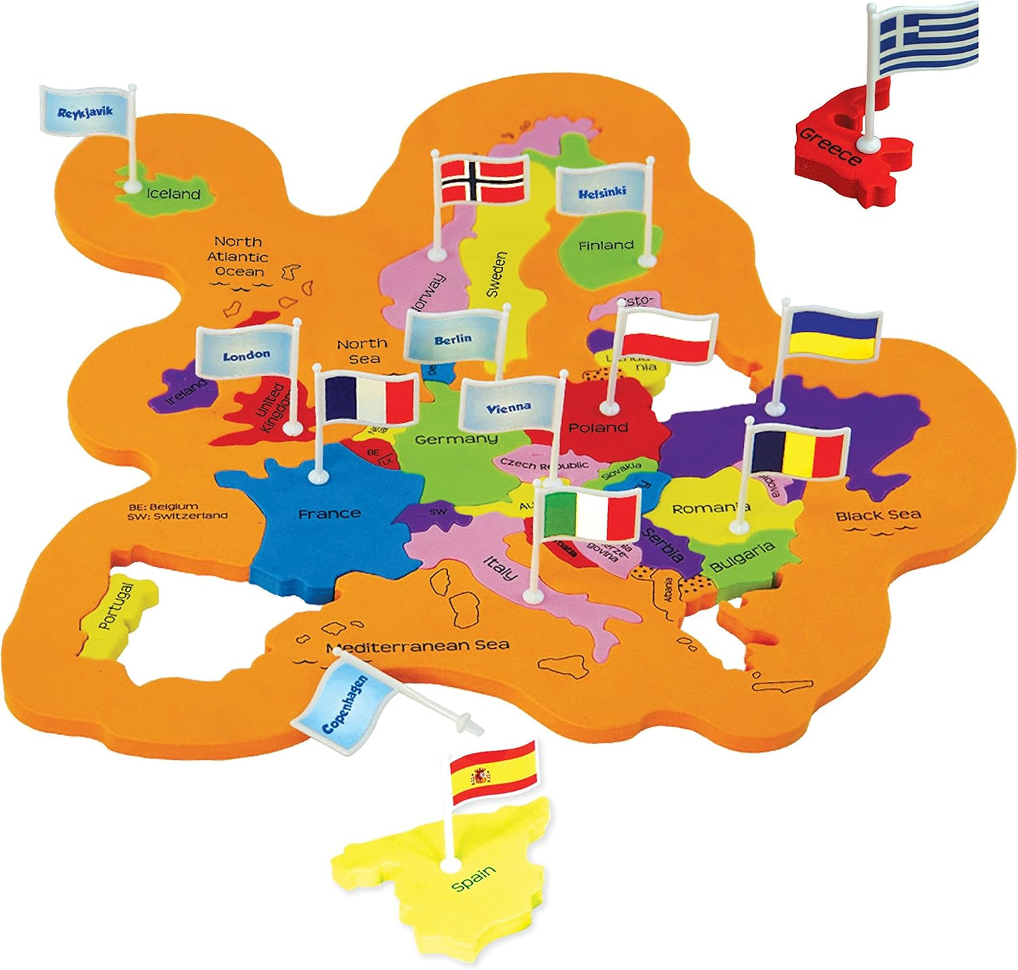 Imagimake Mapology World Map Puzzle - Includes Country Flags & Capitals | Fun Jigsaw Puzzle Kids Ages 5-8 | Educational Toys for Ages 8-13 | Geography Gifts for Girls & Boys 5, 6, 7, 8, 9, 10, 11, 12