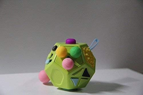 Fidget Dodecagon Toys,12 Sided Cube Toys Relieves Stress and Anxiety for Kids and Adults with ADD,OCD,ADHD,Autism (Green/B1)