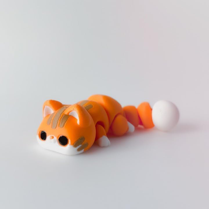 Articulated Cat 3D Printed Cat Toy Articulated Cat Fidget Toy for Kids (Cat)