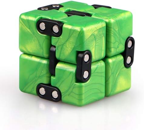 QIYI Little Golden Elephant Upgraded Infinity Cube Fidget Toy,Cool Mini Gadget Best for Stress and Anxiety Relief and Kill Time, Special Designed Texture Artistic and Fashion(Emerald Green)