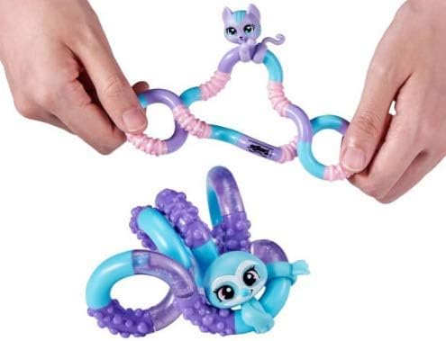 Tangle Jr. Pets Tangle Fidget Toys - Stress and Anxiety Relief Tangle Therapy Toy - Tangled Toys Improve Fine Motor Skills - Twist Fidget Toy for Kids and Adults (Blue)