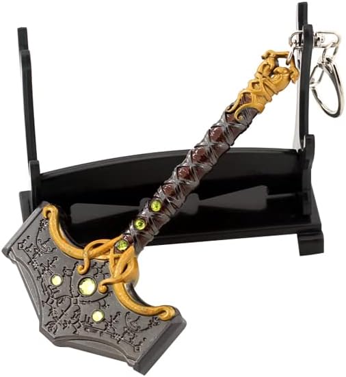 Superbuybox God of War Ragnarök Thor Mjölnir the hammer of Thor Action Figures Game Toys Collection Keychain Gift Desk Decoration Backpack Pendant Gift