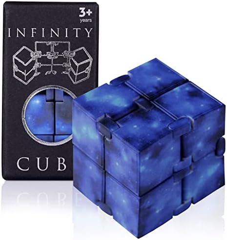 Infinity Cube Toy Fidget Galaxy, Fidget Sensory Cube Toy for Kids and Adults for Stress Relief and Anti-Anxiety, Mini Gadget for Boys and Girls with Autism, ADD, and ADHD, Cool Handheld Desk Toy