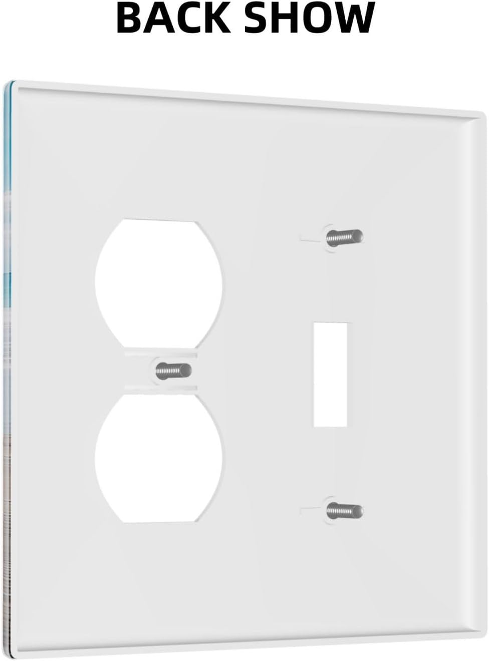 Wallplates Beach Waves Brown Wood Starfish Shells 1 Toggle 1 Duplex Switch Plate Electrical Gfci Faceplate Decorative Light Switch Covers For Bathroom Living Room Decor