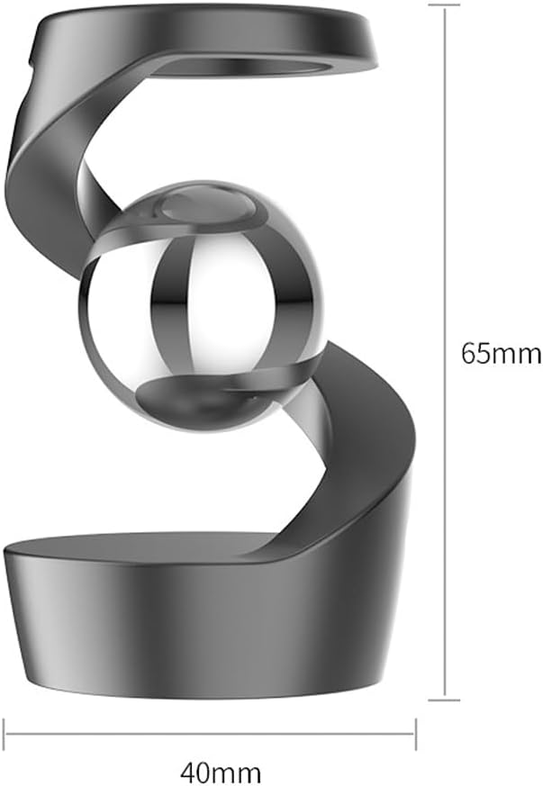 Aerospace Aluminum Adult Fidget Spinner: Optical Illusion Desk Toy, Gravity-Defying Metallic Shape, Stainless Steel Sphere, Stress Relief Kinetic Sculpture (Golden Silver)