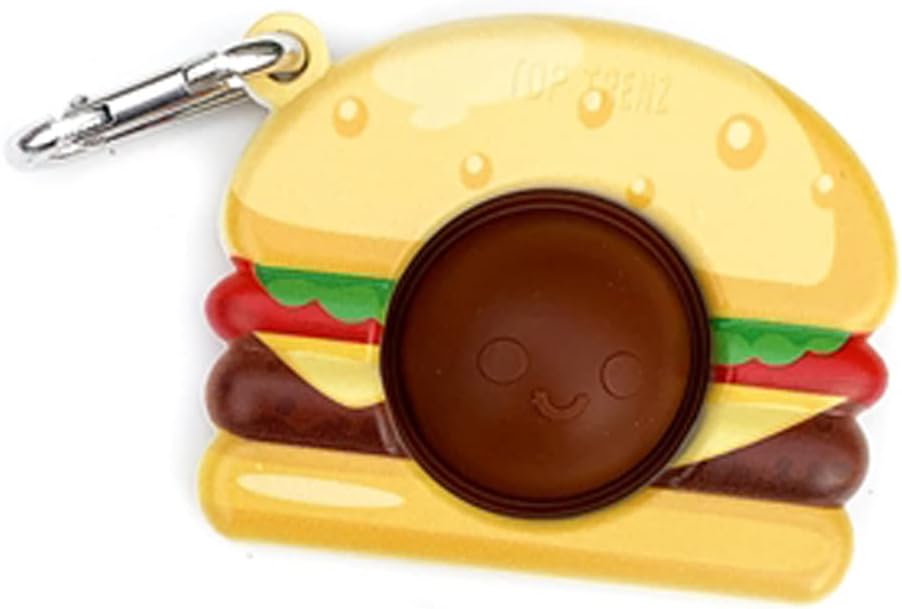 TOP TRENZ OMG Pop Fidgety Bubble Fidget Toy Stress Relief Anxiety Boredom Keychain BFF Burger and Fries 7D-TMB3-E9M8 0