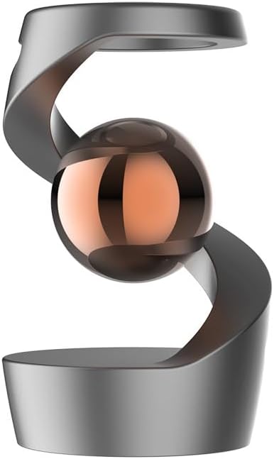 Aerospace Aluminum Adult Fidget Spinner: Optical Illusion Desk Toy, Gravity-Defying Metallic Shape, Stainless Steel Sphere, Stress Relief Kinetic Sculpture (Gray Rose Gold)
