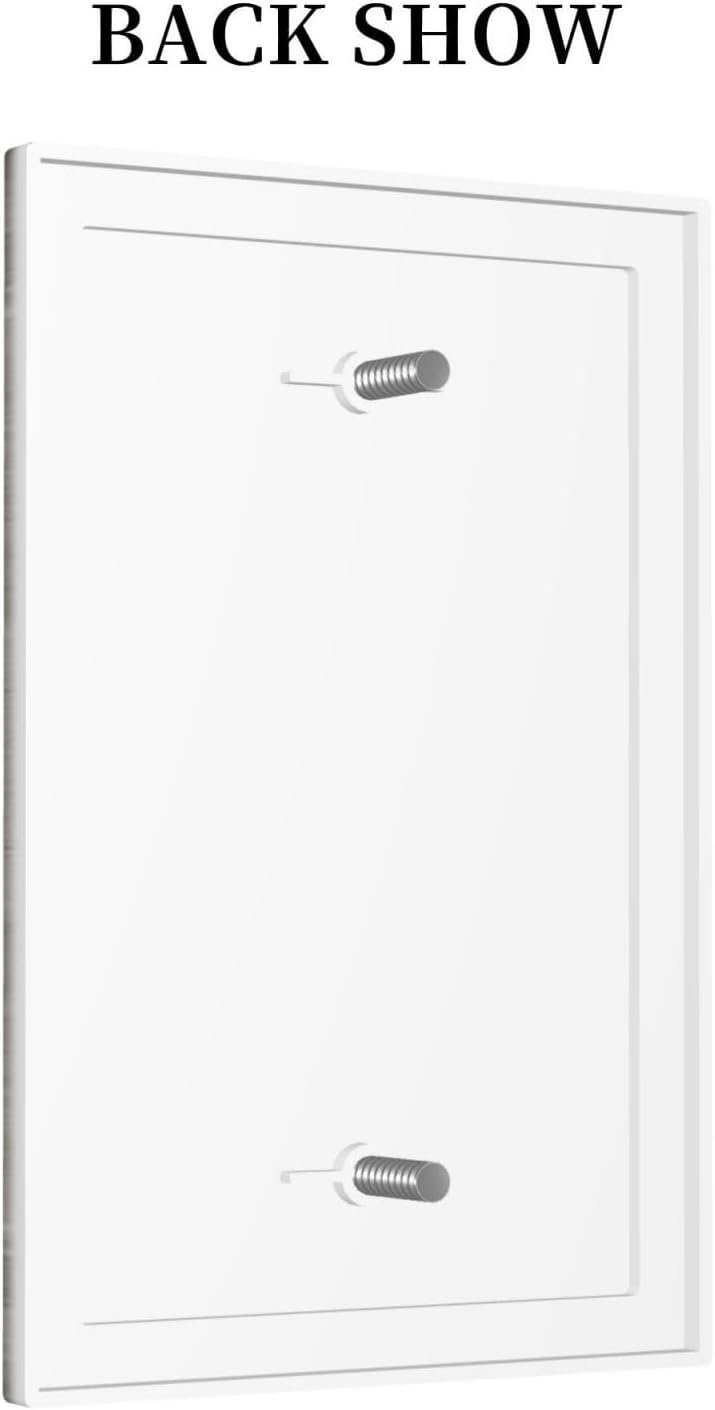 Light Switch Cover Plate Farmhouse Rustic Grey Barn Door Wood 1 Gang No Device Blank Electrical Wall Plates Faceplate Decorative Switch Plate for Bedroom Cabin Decor