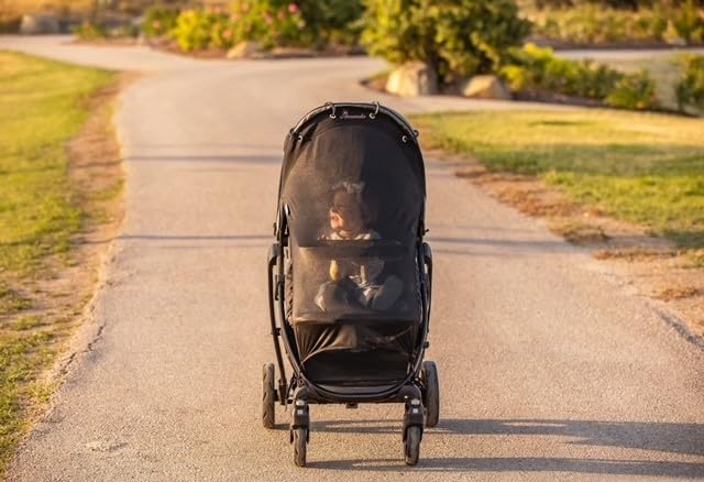 Stroller Sun Shade - Universal UV Protection Cover for Strollers Sunshade with See Through, Clip-On Sun Blocker, Sun Shield for Baby, Breathable Adjustable Fit, Full Coverage, Custom