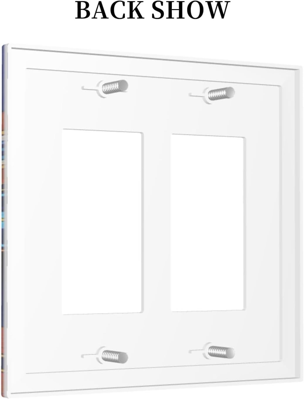 Talavera Mexican Tiles Traditional Color Decoration Print Decorative Outlet Covers 2 Gang Double GFCI Rocker Electrical Wall Panels Light Switch Cover Plate for Kitchen Bathroom Decor