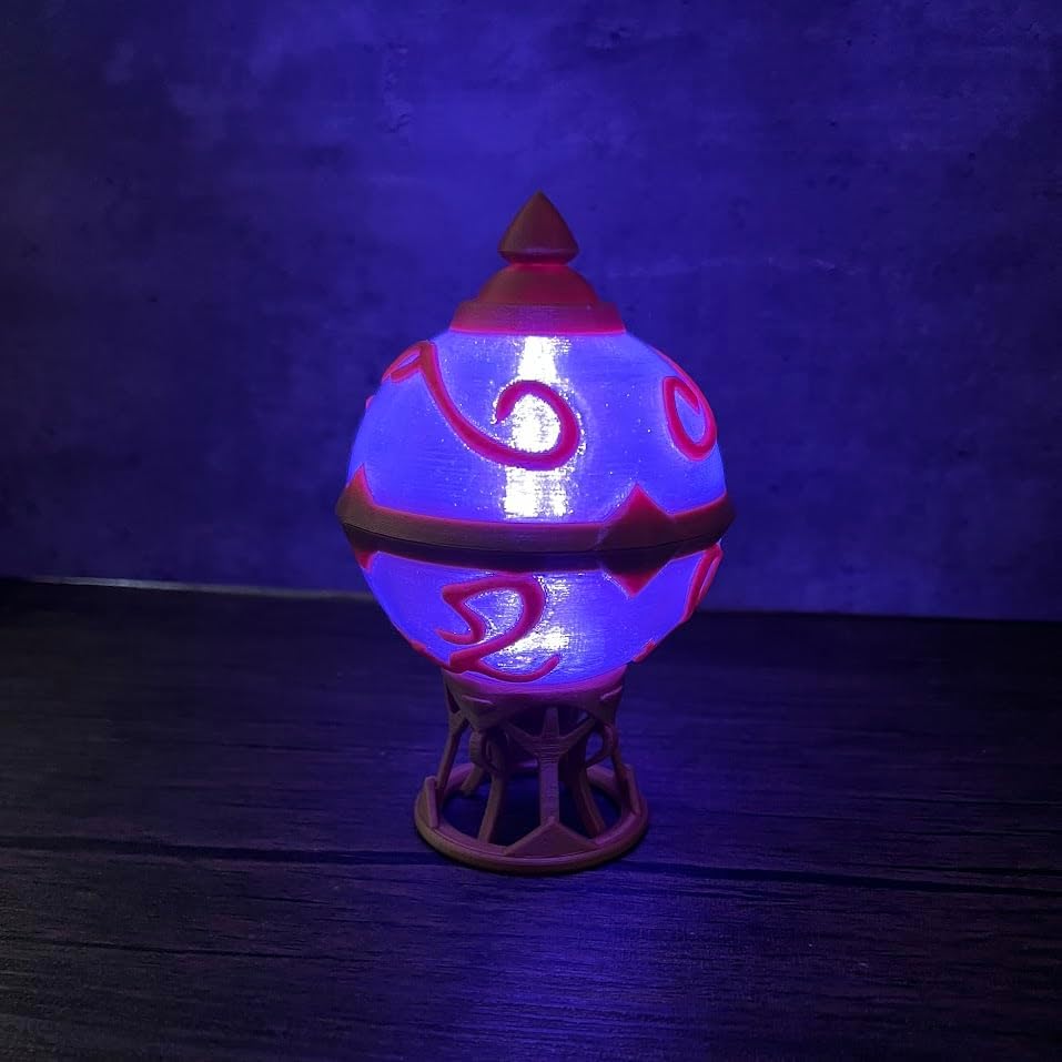 MunnyGrubbers - Pal Sphere with LED Lights and Stand - Pal World Style Decor - Palsphere - No Paint Odorless - Plastic Orb - Desk Decor - Novelty Gift - (PWPS-LED)