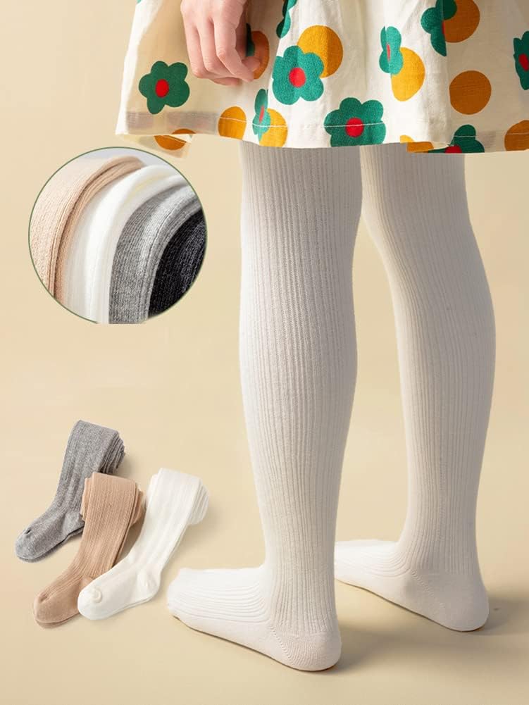CHUNG Toddler Little Girls Cotton Tights Footed Thick Winter Cable Knit Legging Pantyhose Stocking