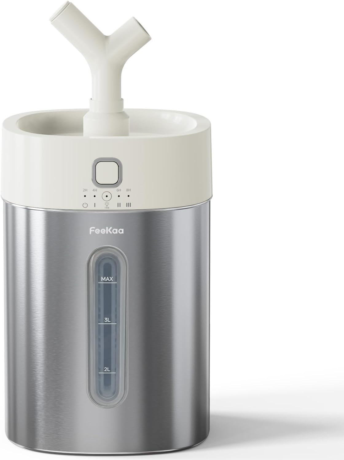 Feekaa Stainless Steel Humidifier, 4L/1Gal Cool Mist Humidifiers for Bedroom up to 500 sq ft, Easy Clean Dishwasher Safe Humidifier Large Room, Humidifiers for Bedroom Nursery Baby Living Room Office
