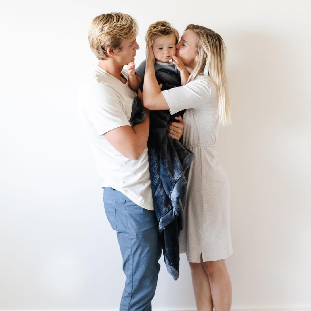 SARANONI Receiving Blankets for Babies Super Soft Boutique Quality Lush Luxury (Charcoal, Receiving 40" x 30”)