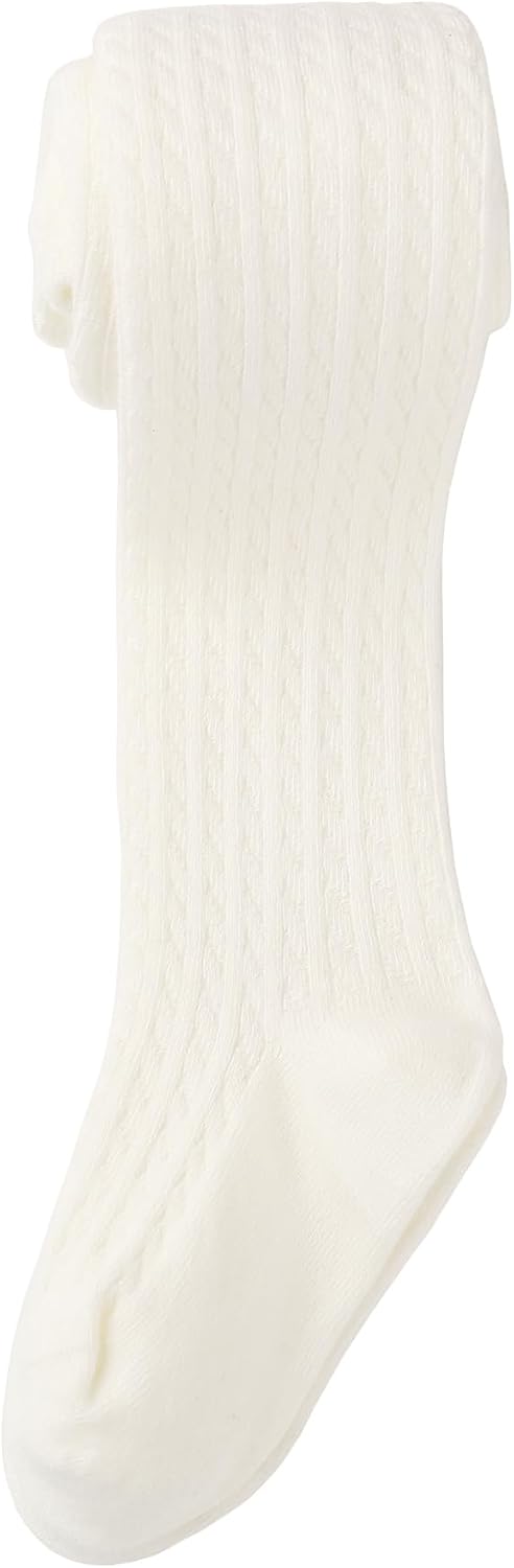 CHUNG Toddler Little Girls Cotton Tights Footed Thick Winter Cable Knit Legging Pantyhose Stocking