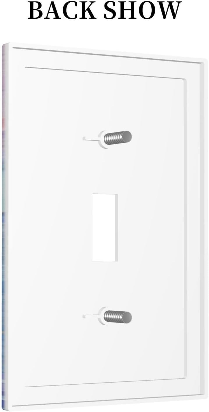 Turtle Coral Fish Watercolor Colorful Underwater World Decorative Light Switch Cover 1 Gang Single Toggle Device Electrical Faceplate Switchplates Decorator Outlet Wall Plate for Kids Room Home Decor