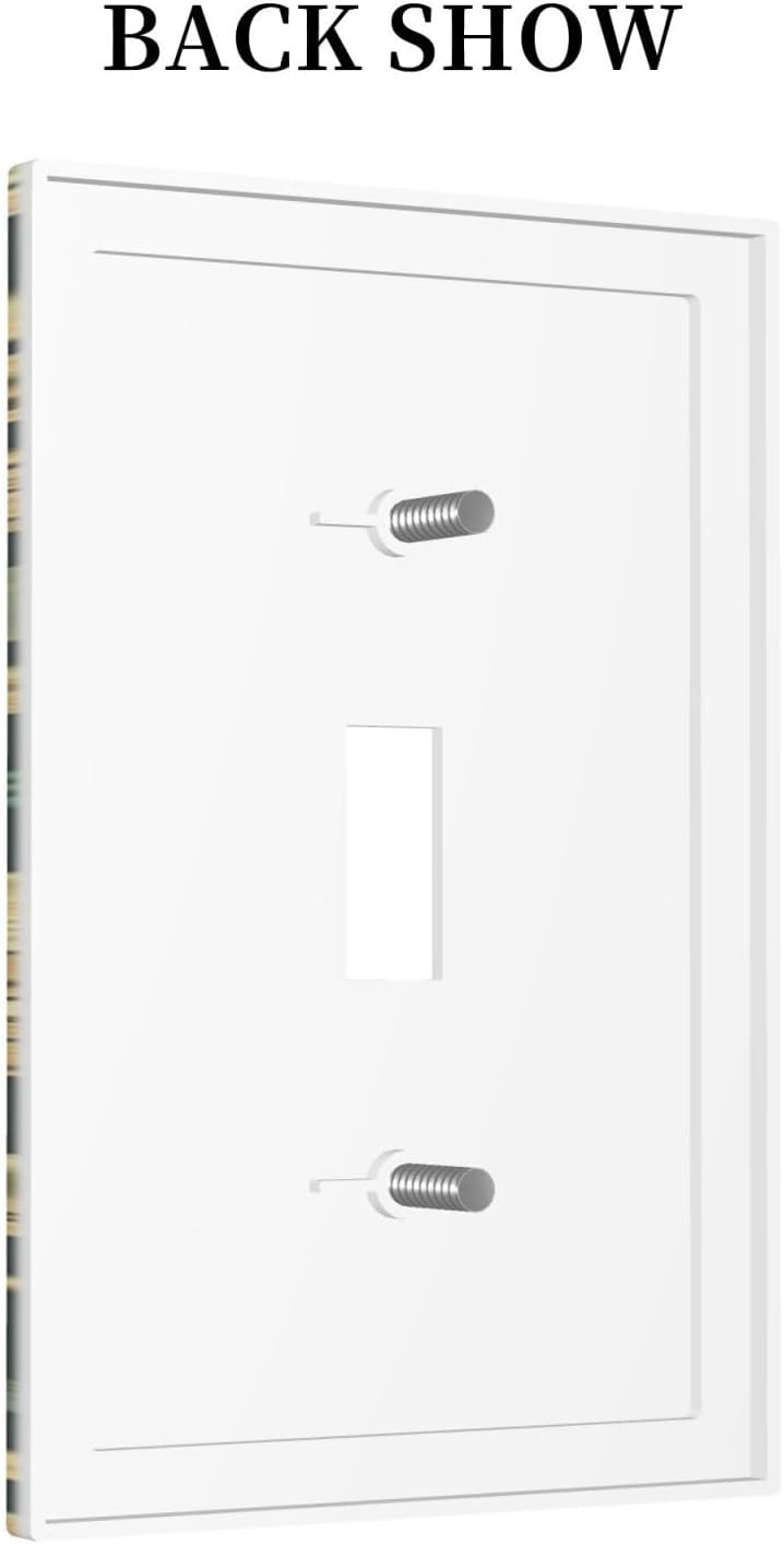 Decorative Light Switch Cover William Morris Vintage Botanical Birds Golden Green Leaves 1 Gang Single Toggle Device Electrical Faceplate Switchplates Decorator Outlet Wall Plate for Bedroom