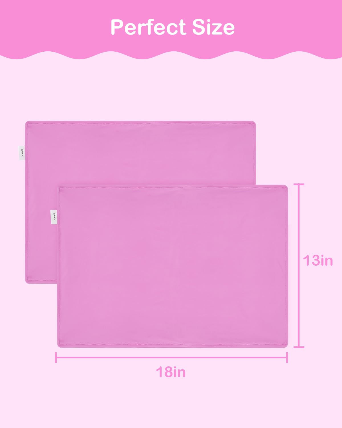ALVABABY Toddler Pillowcases Stretchy Soft Kids Pillow Cover 2 Pack Fit 13"x 18" or 12"x16" Envelope for Girl Boy Sleepy Travel Pink 2TPN01A