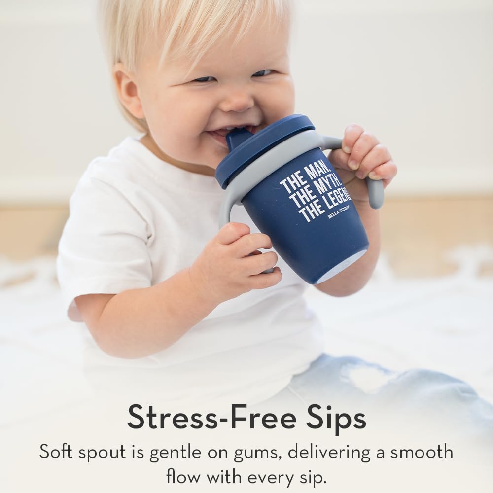 Sippy Cup by Bella Tunno, Silicone Training Cup with Transition Handles for Infants, Toddlers & Kids, Babies 6-12 Months & Toddlers 1-3 Years, Boys & Girls, The Legend, 8 oz