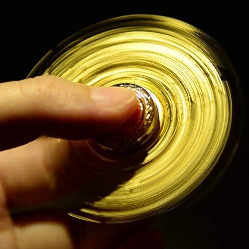 Brass Fidget Hand Spinner for Kids & Adults, Metal Finger Spinner Spinning Toys for Anxiety Relief, Reducing Boredom Cool Gadget Christmas Birthday Gifts Stocking Stuffer for Boys Age 3-12