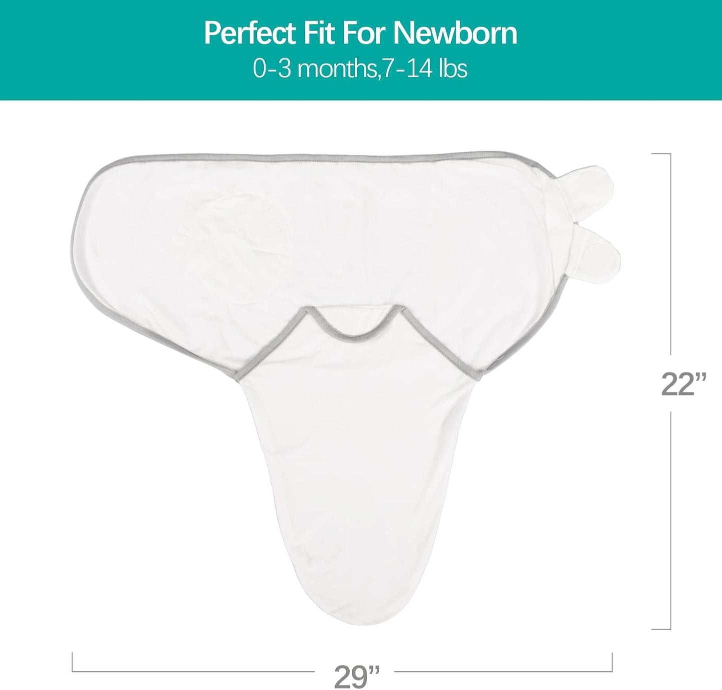 Biloban Baby Swaddles 0-3 Months for Girls, Cotton Swaddle Blanket, Newborn Essentials, Grey & White, 2 Pack