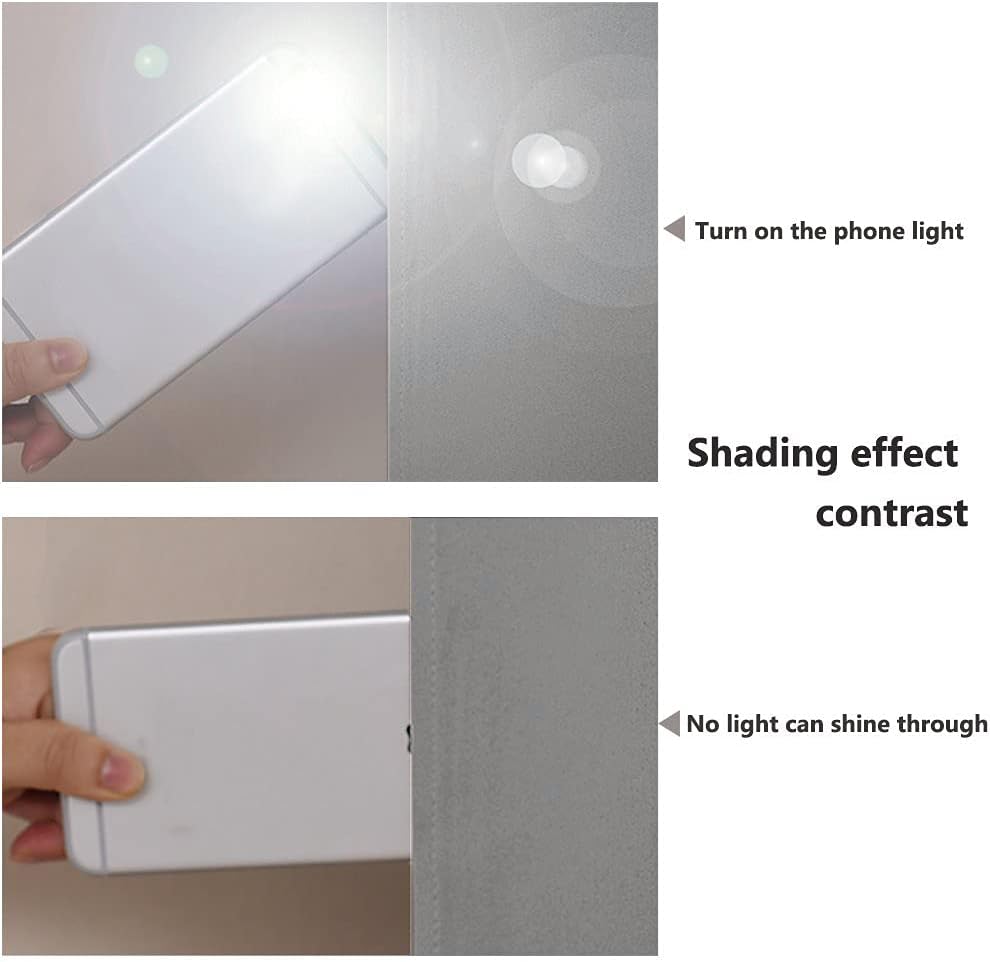 NICETOWN Total Shade Curtains and Draperies, Heavy-Duty Full Light Shading Drapes with Black Liner Backing for Villa/Hall/Dorm Window（Silver Grey, Package of 2 Panels, 52 inches Wide x 95 inches Long