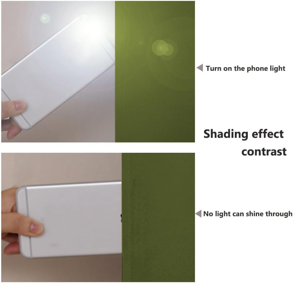 NICETOWN 100% Blackout Blinds, Set of 2, 46" x 45", Olive Green, Laundry Room Decor Window Treatment Curtains for Large Patio Sliding Door, Thermal Insulated Curtains for Bedroom