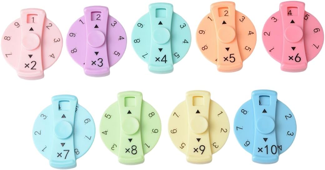 Math Fidget Spinner, Numbers Addition&Subtraction, Multiplication&Division Fidget Spinner, Fidget Learning Game Toy,Math Game for Learning & Education Toys (Macarons9Pcs(Multiplication & Division))