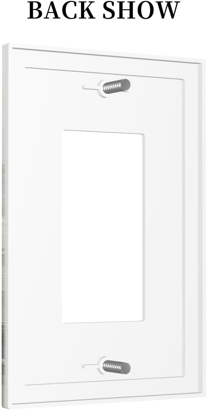 Decorative Outlet Covers Green Forest Watercolor Painting Foggy Pine 1 Gang Single Rocker Light Switch Cover Plate Wall Plates GFCI Faceplate for Bedroom living Room Decor