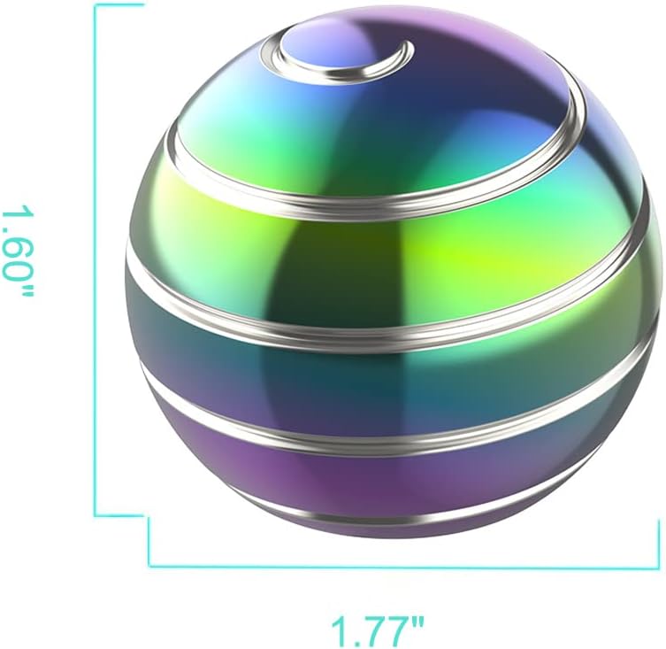 Kinetic Desk Toys, 1.77'' Kinetic ADHD Desk Toys for Adults for Office, Party Favors Fidget Desk Toy Optical Illusion Toys for Birthday Stocking Stuffers (45MM, Rainbow-A)