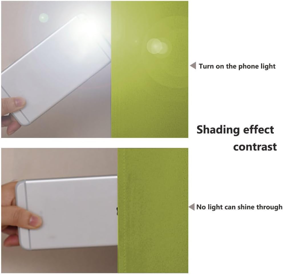 NICETOWN 100% Blackout Short Curtains with Black Liners, 2 Panels, 37" W by 60" L, Fresh Green, Solid Thermal Insulated Full Blackout 2-Layer Lined Drapes, Energy Efficiency Window Drapes for Bedroom