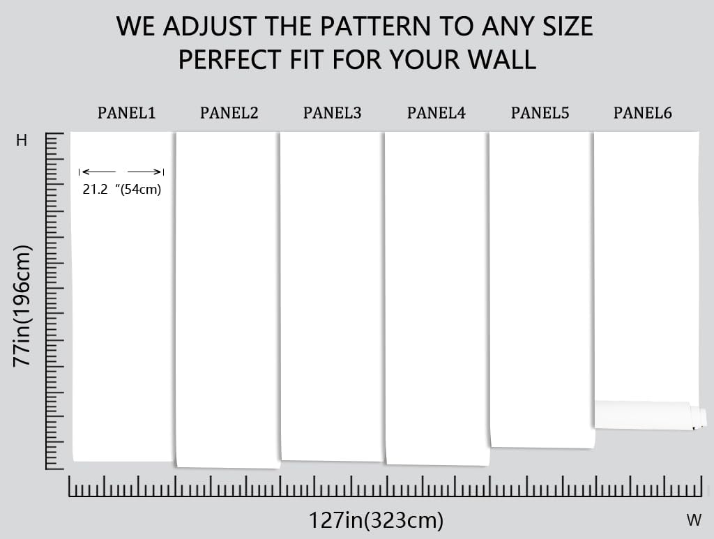 Natural Landscape Wallpaper Green Forest Lake Mountain Large Mural Wall Decor for Bedroom Living Room TV Background Home Decorations(Not Self-Adhesive)