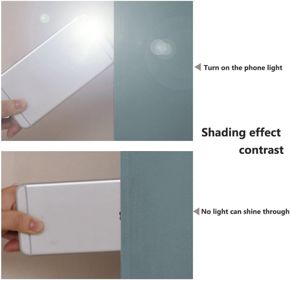 NICETOWN 100% Blackout Curtains for Shift Workers, Laundry Room Decor Window Treatment Drapes, Thermal Insulated Energy Smart Draperies for Villa, Hall and Studio, Stormy Sea, Set of 2, 52" W x 95" L