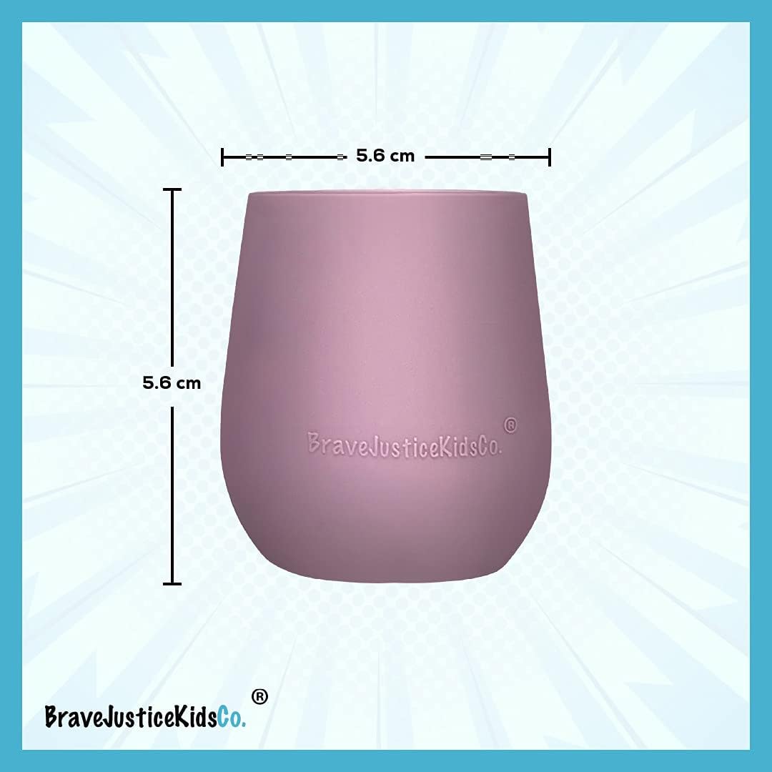 | Teenie Tiny™ Silicone Developmental Baby-Led Weaning Drinking Cups (2 pack) (Mauve)