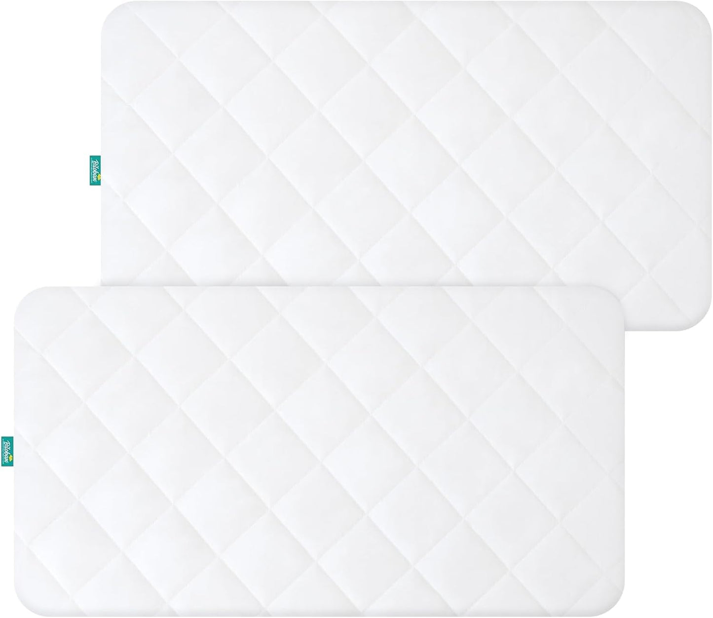 Waterproof Crib Mattress Protector 2 Pack Fitted Crib Sheets Cover Toddler Bed Mattress Pad Protector for Boys Girls, Skin-Friendly & 100% Absorbent Machine Wash