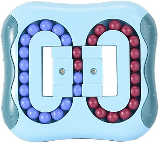 Magic Bean Rotating Cube Puzzle Fidget Toys Anti Stress Ball IQ Games Educational Sensory Easter Gift for Boys Girls Kids Children Adults (Lake Blue)