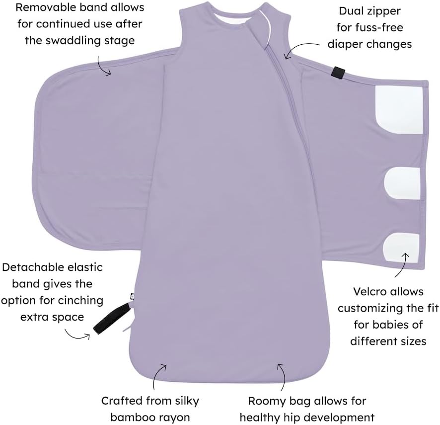 KYTE BABY Unisex Rayon Made from Bamboo Sleep Bag Swaddler for Babies, 1.0 Tog
