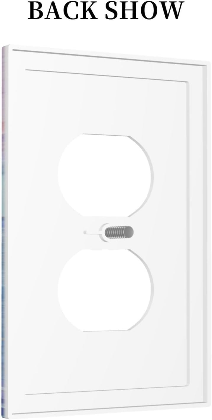 Turtle Coral Fish Watercolor Colorful Underwater World Outlet Covers 1 Gang Duplex Light Switch Cover Decorative Switch Plates Electrical Receptacle Faceplate Wall Plate for Kids Room Home Decor