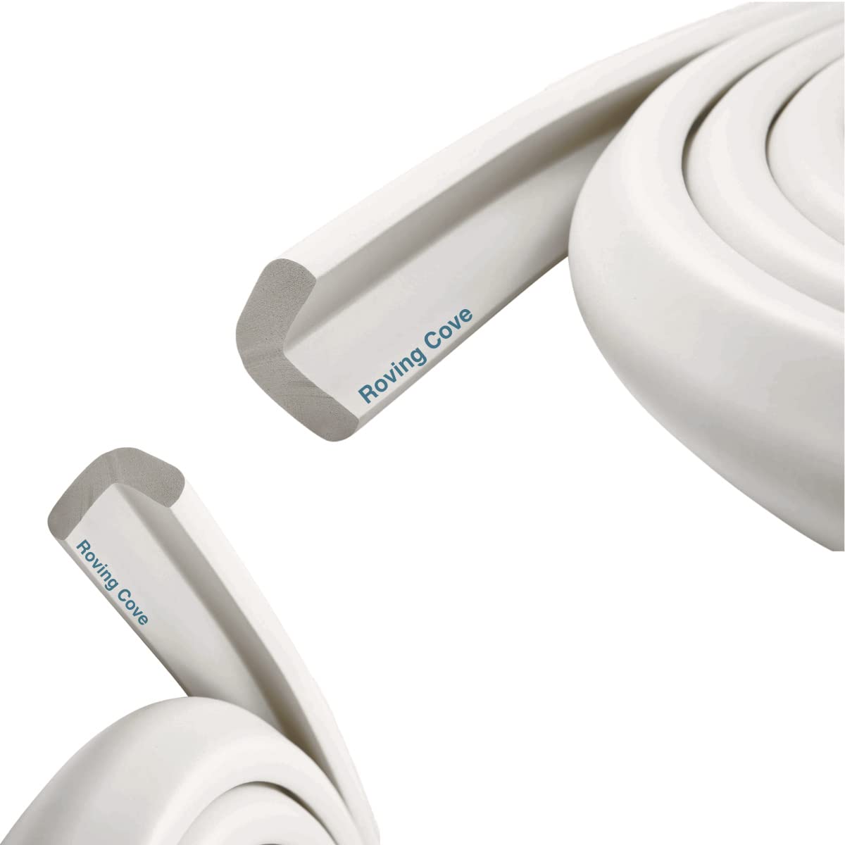 Roving Cove HeftyFit Edge Protector for Baby Proofing (9ft Large Edge Only), Heavy-Duty Soft Furniture Edge Bumper Guards, Desk Edge Cushion, Wall Corner Covers, 3M Adhesive, Oyster White (Off White)