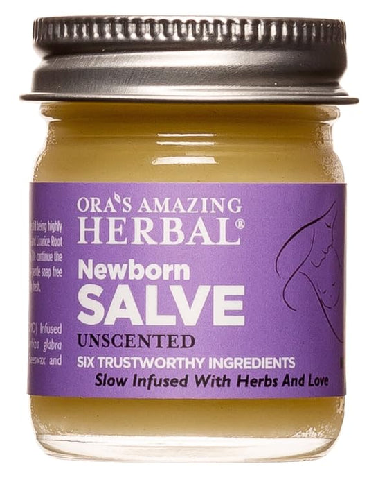 Ora's amazing Herbal, Newborn Salve, Diaper Rash Cream, Calendula Baby Balm, EWG Verified Baby Ointment, Acne Eczema, Butt Cream, Infant Massage, Natural Paraben Free, Good for Sensitive Skin 1 oz
