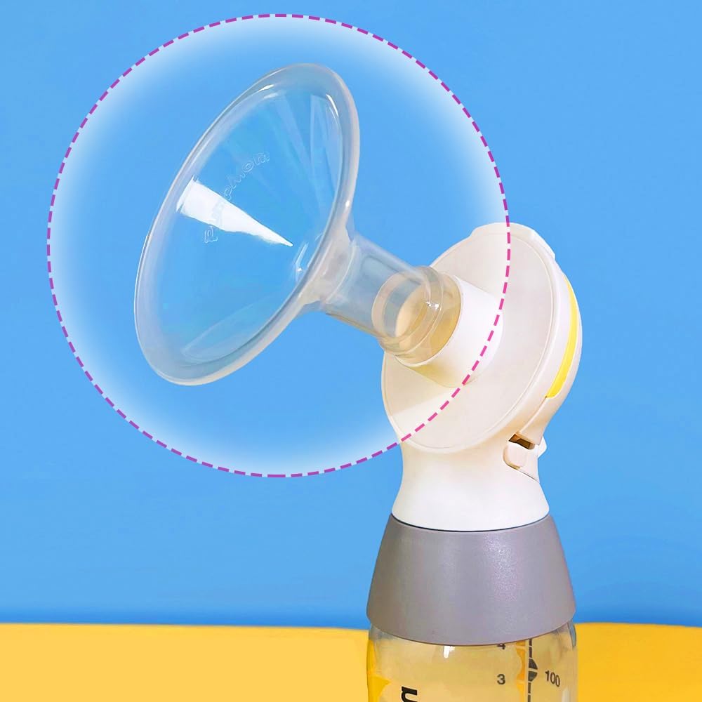 PumpMom-us 17mm Shields Compatible with Medela Breast Pump Parts, Replace Flange Accessories for PersonalFit, Freestyle, Harmony, Maxi, Flex Connector, PersonalFit Flex Breast Shield, 2pcs (17mm)