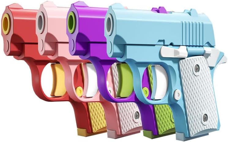 Easter Basket Stuffers,1911 3D Printed Small Pistol Toys, Stress Relief Pistol Toys for Adults, Suitable for Relieving ADHD, Anxiety,Easter Fillers Easter Gifts for Boys(4PCS)
