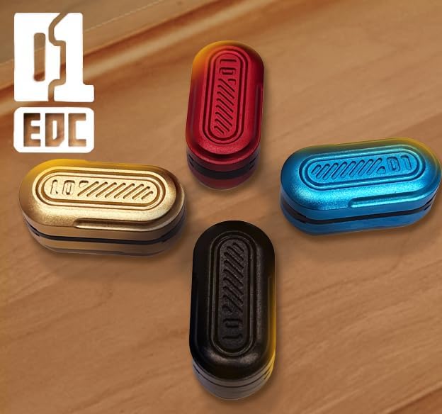 Fidget Slider EDC Adult Metal Fidget Toys ADHD Tool Anxiety Stress Relief Toys Fun Office Desk Toys Gifts for Boyfriend and Father (Blue)