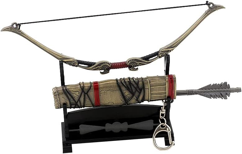 Superbuybox God of War Ragnarök Atreus Talon Bow and Arrow in Quiver Action Figures Game Toys Collection Keychain Gift Desk Decoration Backpack Pendant Gift